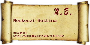 Moskoczi Bettina névjegykártya