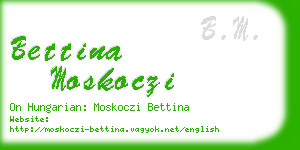 bettina moskoczi business card